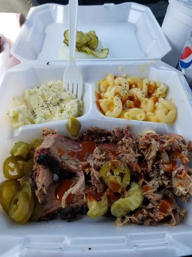 Pulled Pork and Brisket Plate